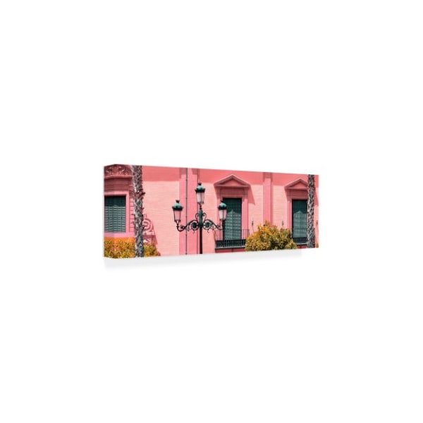 Philippe Hugonnard 'Made In Spain 2 Spanish Pink Architecture' Canvas Art,16x47